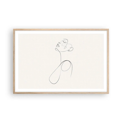 Plagát v ráme zo svetlého duba - Zamotaná v snoch - 91x61 cm