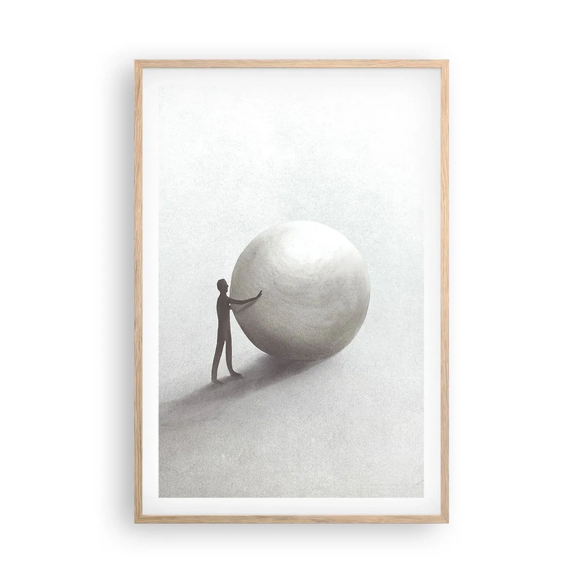 Plagát v ráme zo svetlého duba - Hra života - 61x91 cm