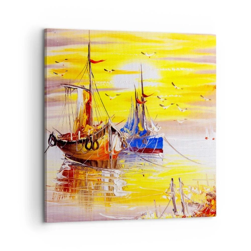 Obraz na plátne - Zaslúžený odpočinok v prístave - 60x60 cm