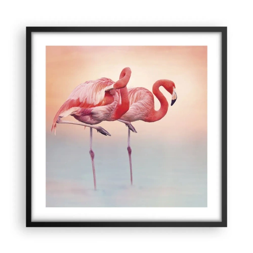 Plagát v čiernom ráme - Vo farbe zapadajúceho slnka - 50x50 cm