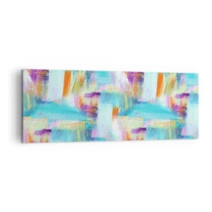 Obraz na plátne - Veselé striedavé cákance - 140x50 cm