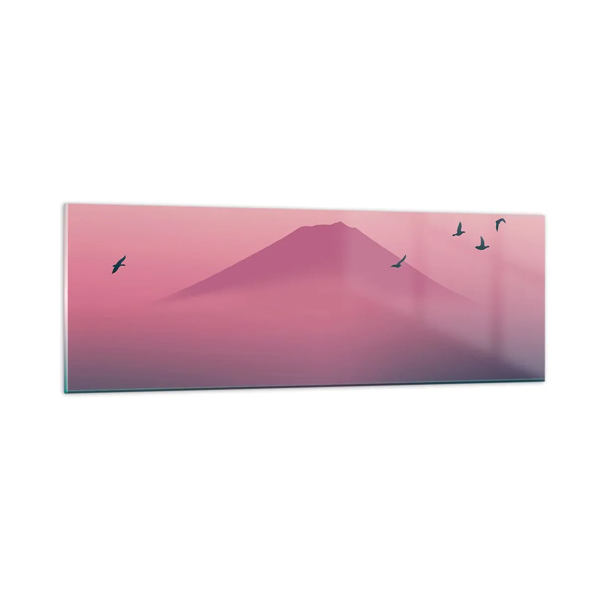 Obraz na skle - Pútnici nad oblakmi - 90x30 cm