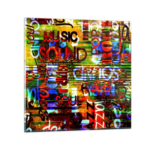 Obraz na skle - Všetky farby tónu - 30x30 cm