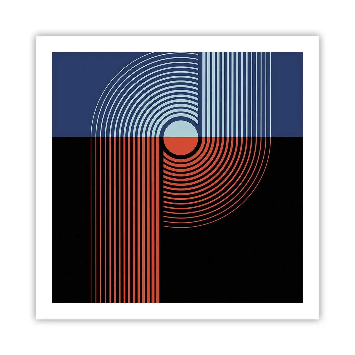 Plagát - V geometrickom objatí - 60x60 cm
