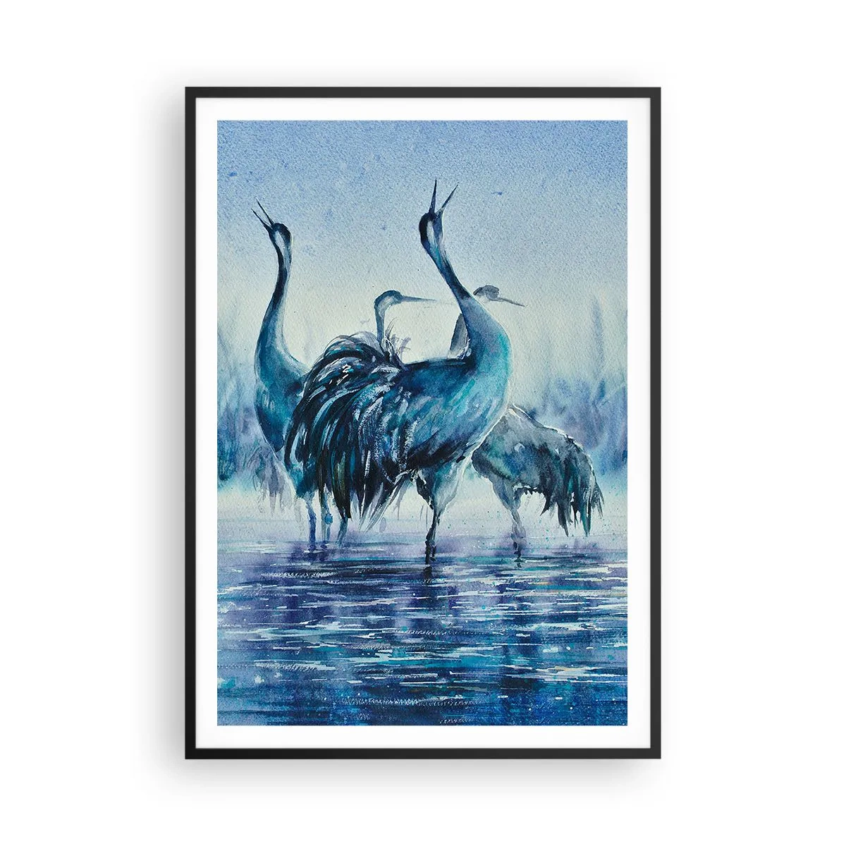 Plagát v čiernom ráme - Ranné stretnutie - 70x100 cm