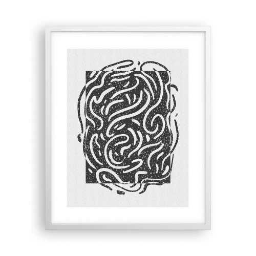 Plagát v bielom ráme - Abstrakcia: tanec radosti - 40x50 cm