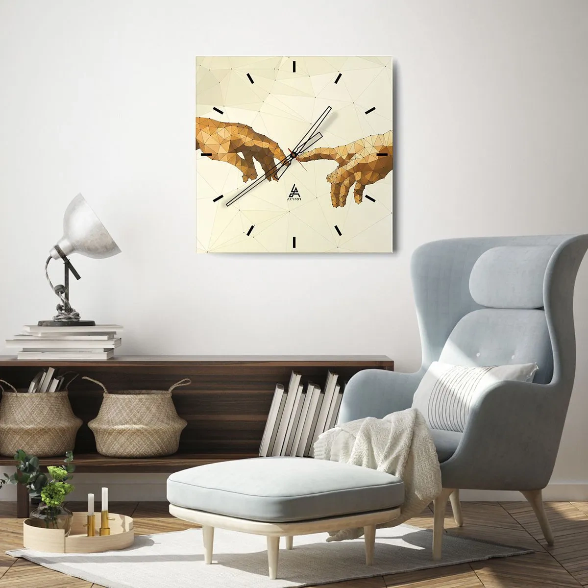 Nástenné hodiny - Božská geometria - 40x40 cm