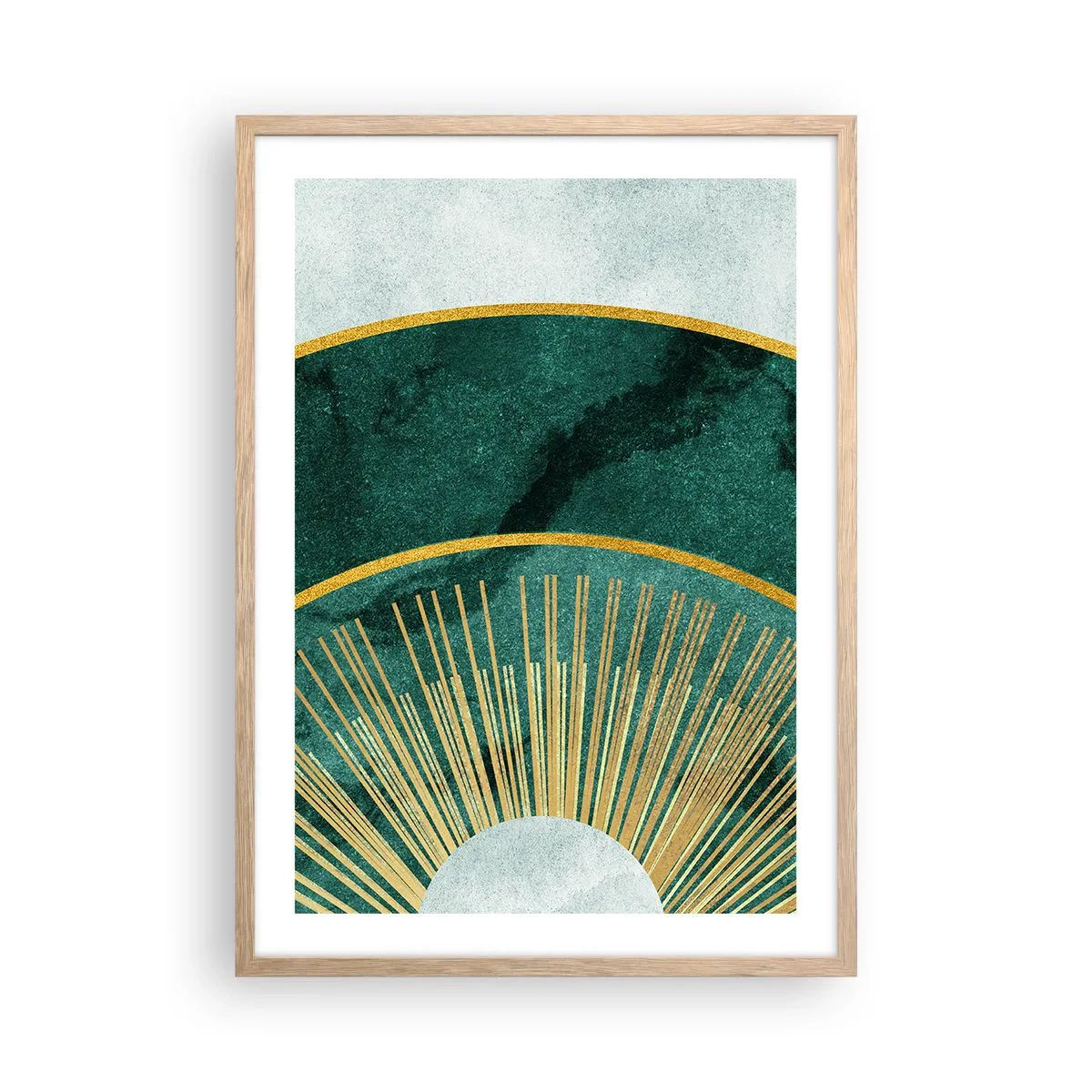 Plagát v ráme zo svetlého duba - Iná slnečná sústava - 50x70 cm