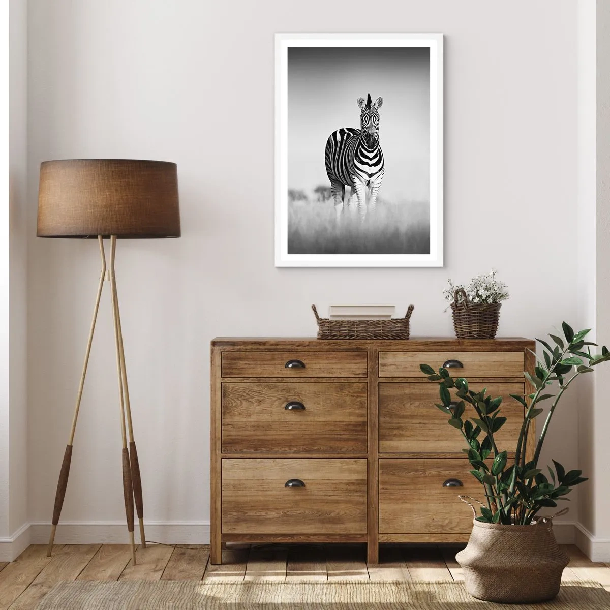 Plagát v bielom ráme - A svet je aj tak čierno-biely - 40x50 cm