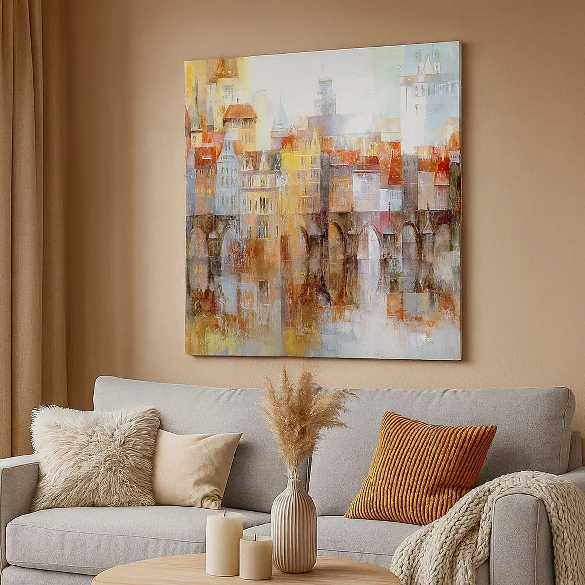 Obraz na plátne - Pod mostom je tiež krásne - 30x30 cm