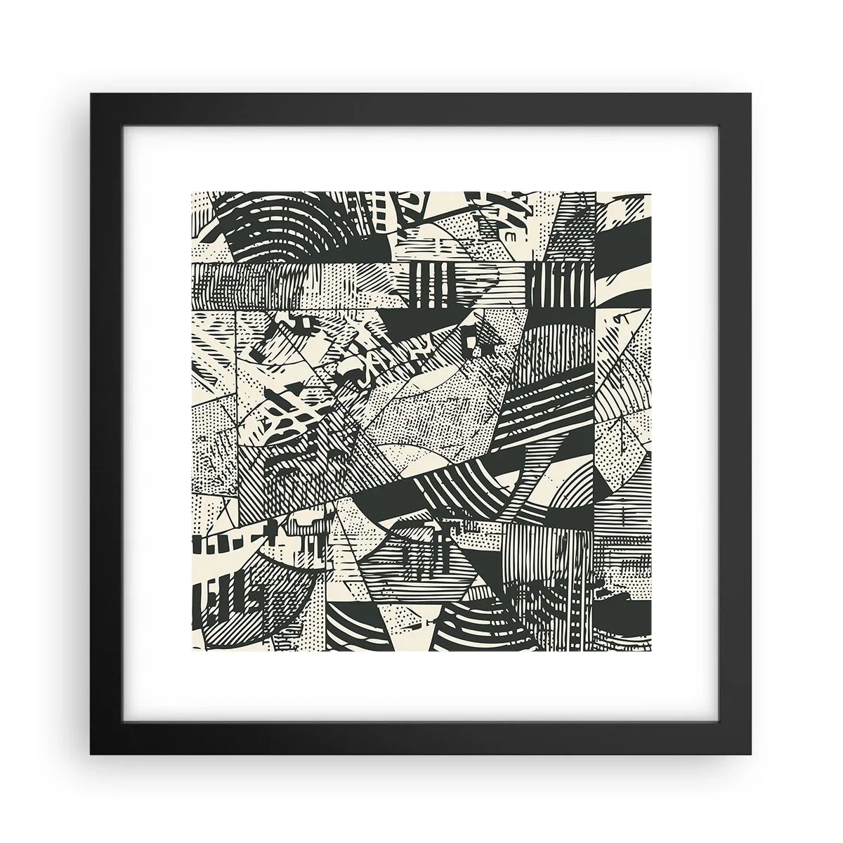 Plagát v čiernom ráme - Dynamika súčasnosti - 30x30 cm