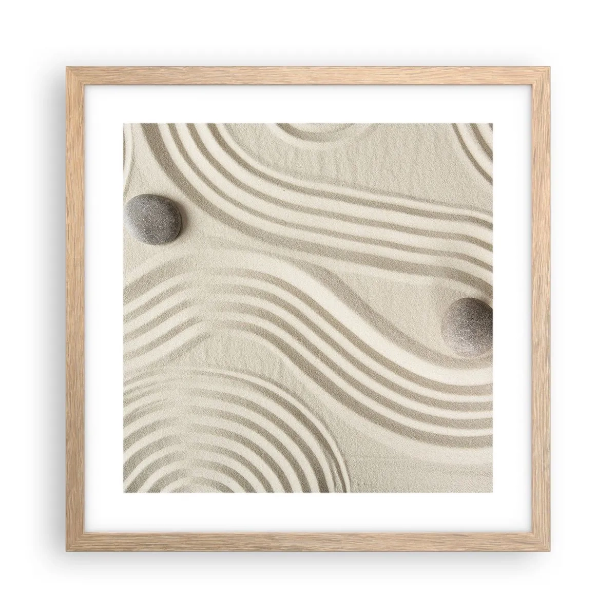 Plagát v ráme zo svetlého duba - Dotyk tepla - 40x40 cm