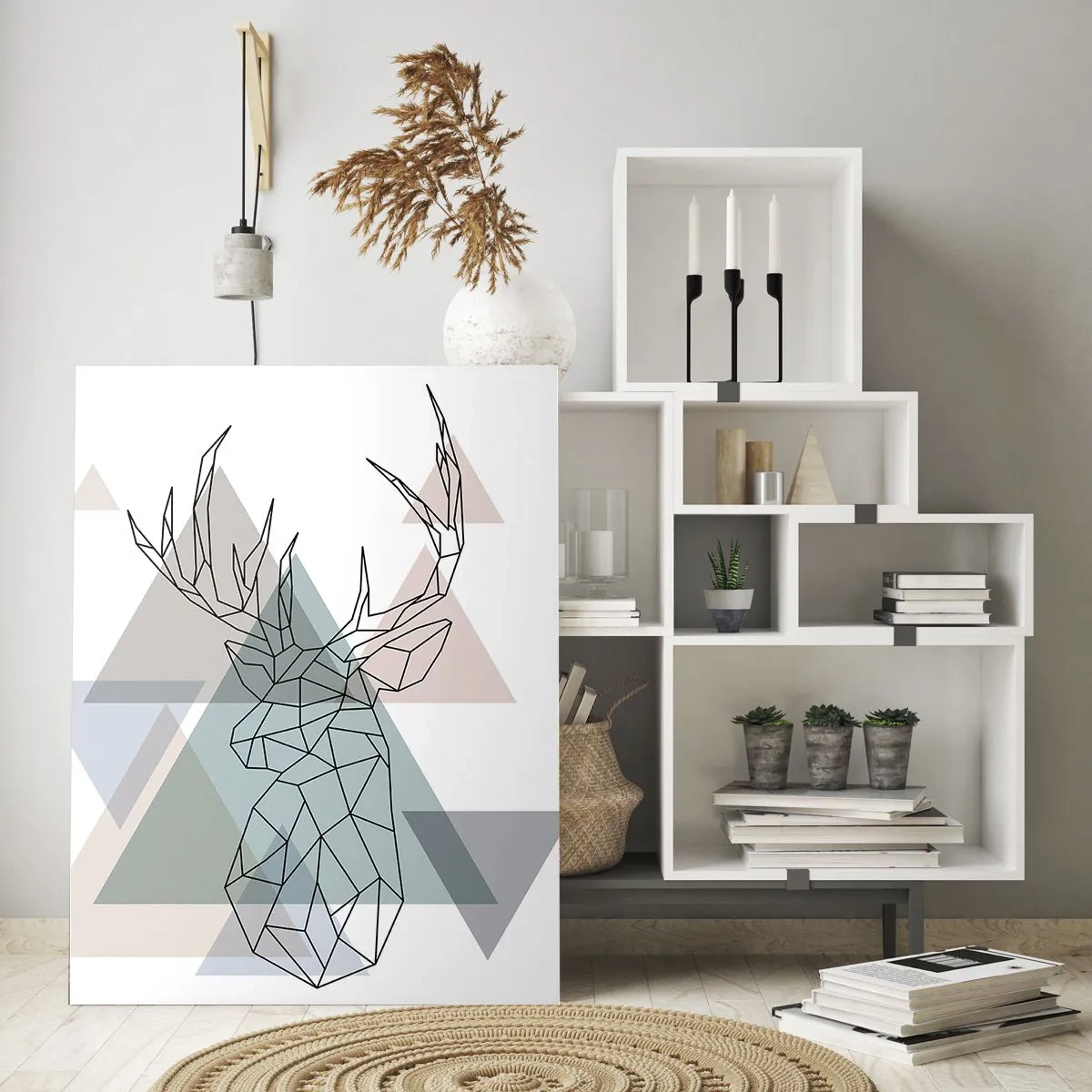 Obraz na skle - V geometrickom lese - 80x120 cm