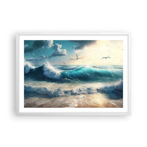 Plagát v bielom ráme - Šušťanie len pre teba - 70x50 cm