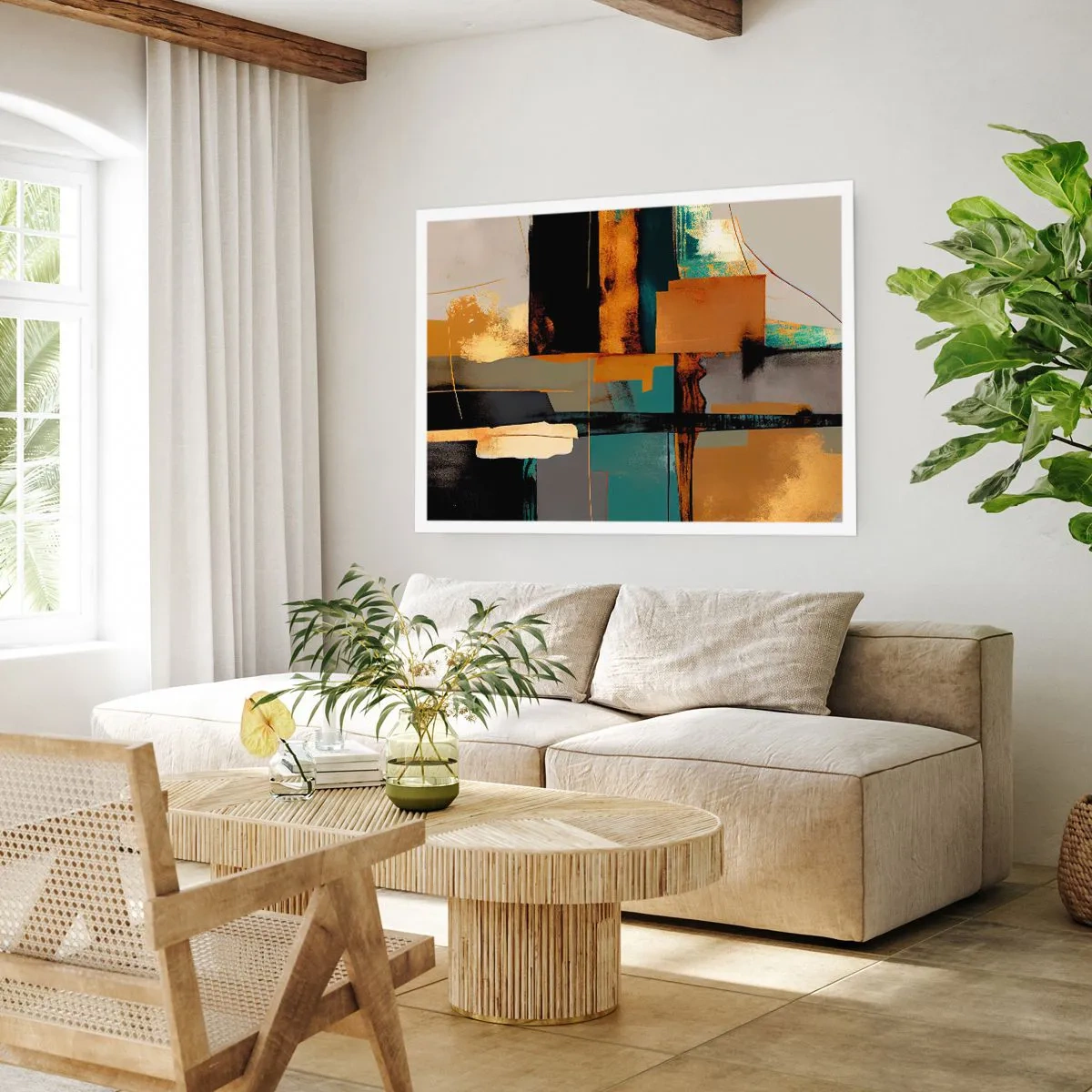 Plagát - Abstrakcia – svetlo a tieň - 40x30 cm