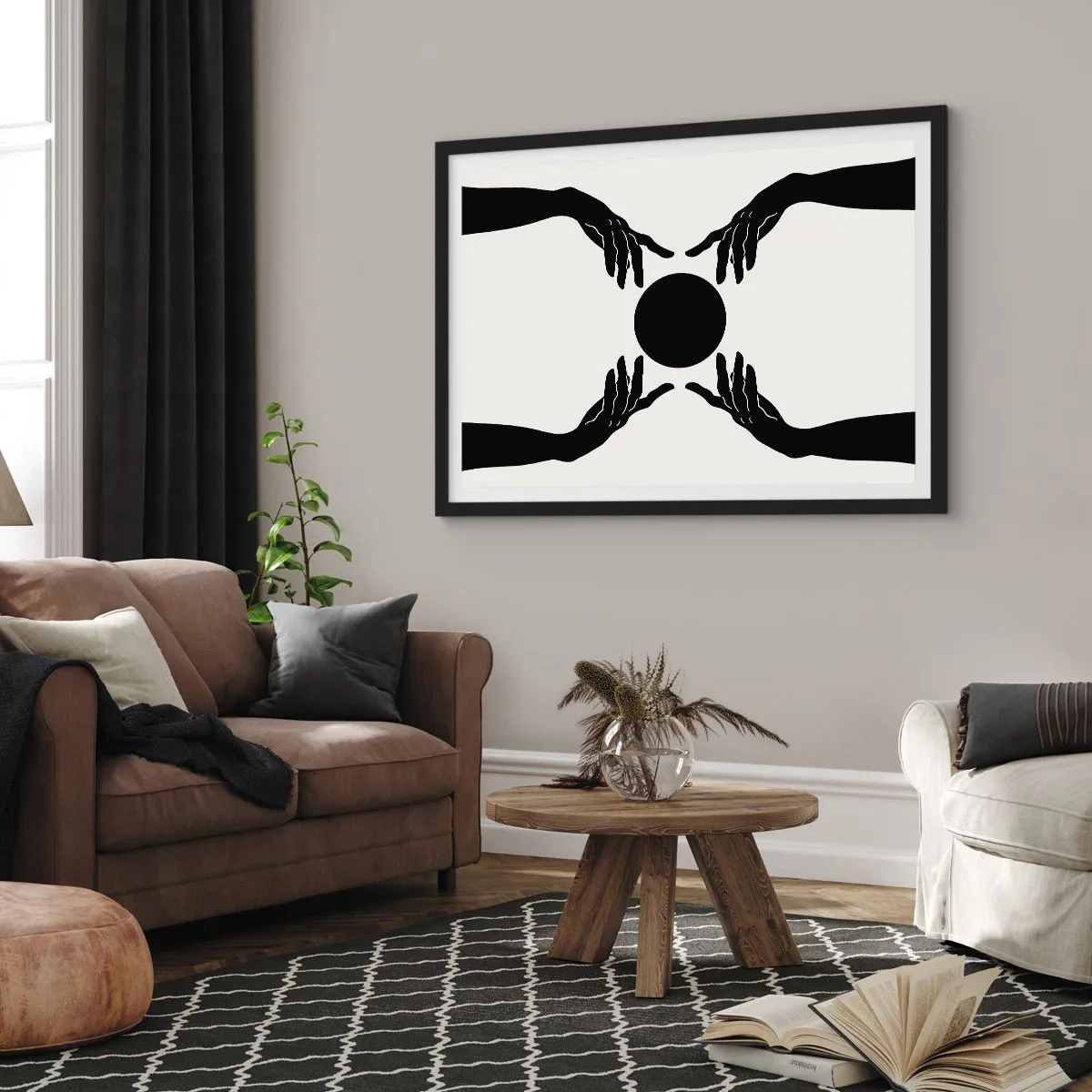 Plagát v čiernom ráme - Tajné znamenie - 70x50 cm
