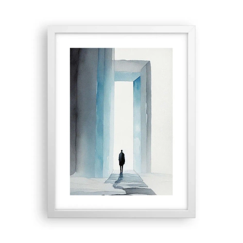 Plagát v bielom ráme - Ži bez obmedzenia - 30x40 cm