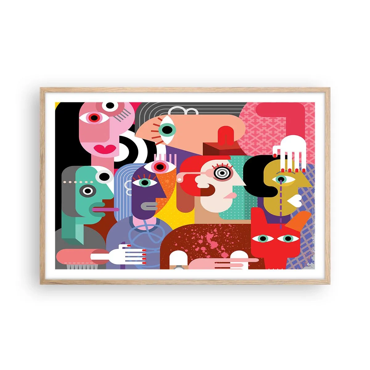 Plagát v ráme zo svetlého duba - My od pána Picassa - 91x61 cm