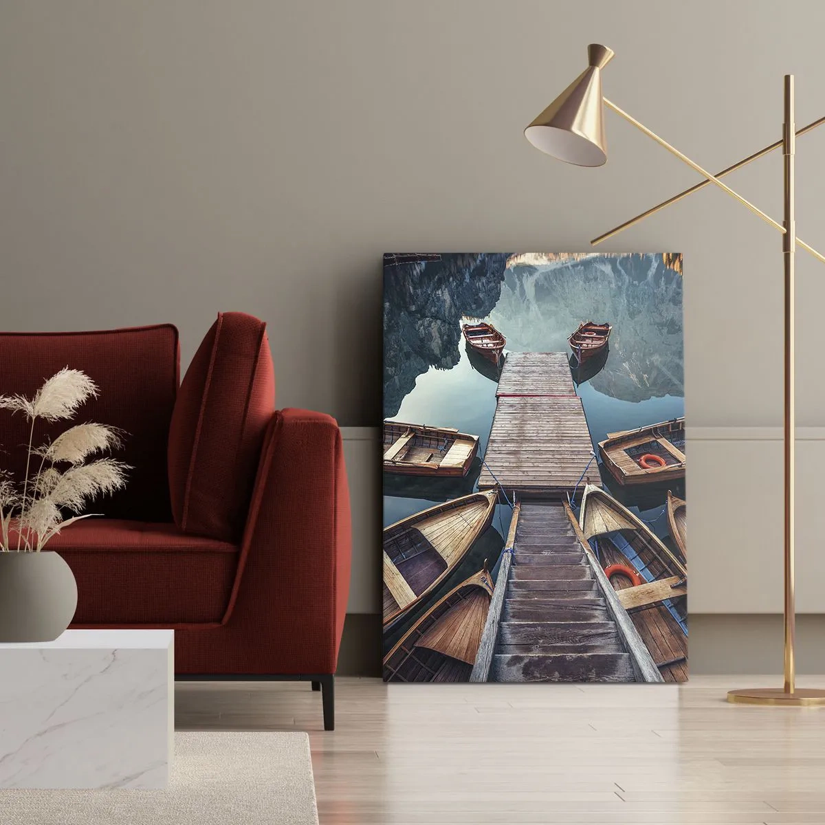 Obraz na plátne - Čakám v prístave - 45x80 cm