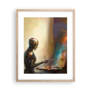 Plagát v ráme zo svetlého duba - Umenie budúcnosti - 40x50 cm