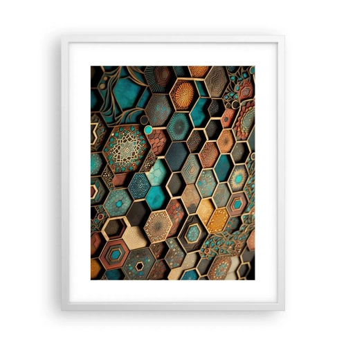 Plagát v bielom ráme - Arabské ornamenty – variácia - 40x50 cm