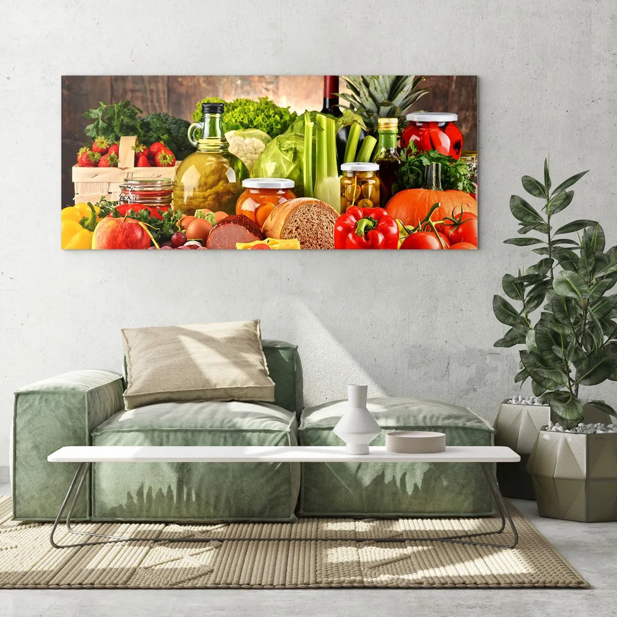 Obraz na skle - Údené, pečené, marinované - 120x50 cm