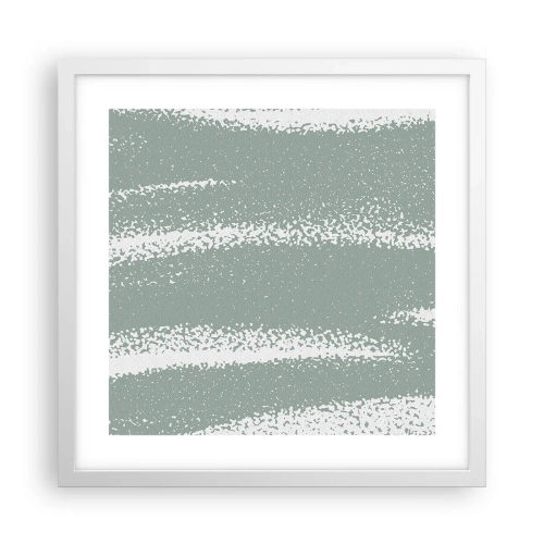 Plagát v bielom ráme - Abstrakcia v zimnom štýle - 40x40 cm