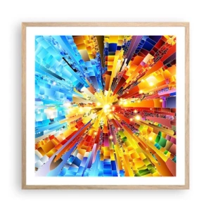 Plagát v ráme zo svetlého duba - In medias res - 60x60 cm