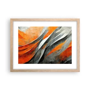 Plagát v ráme zo svetlého duba - Žiar a chlad - 40x30 cm