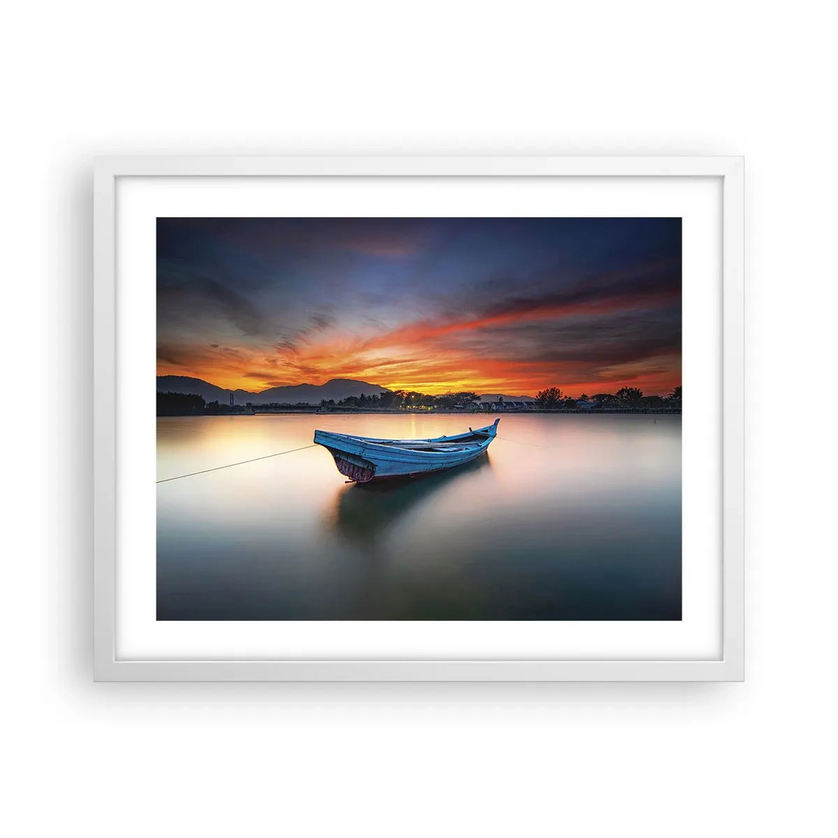 Plagát v bielom ráme - Blíži sa dobrá noc - 50x40 cm