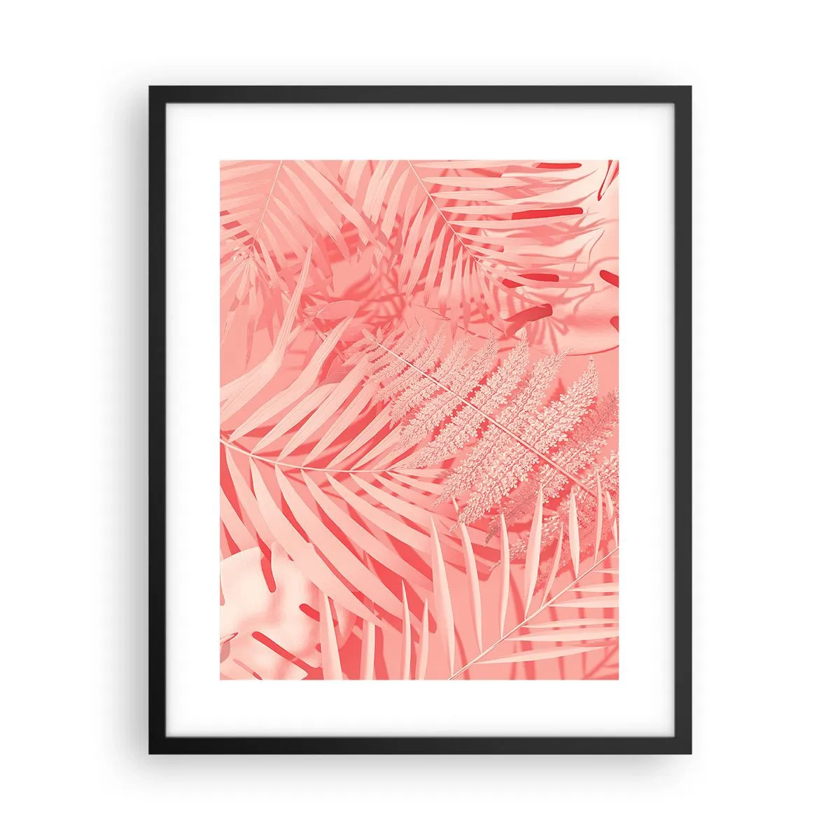 Plagát v čiernom ráme - Ružový koncept - 40x50 cm