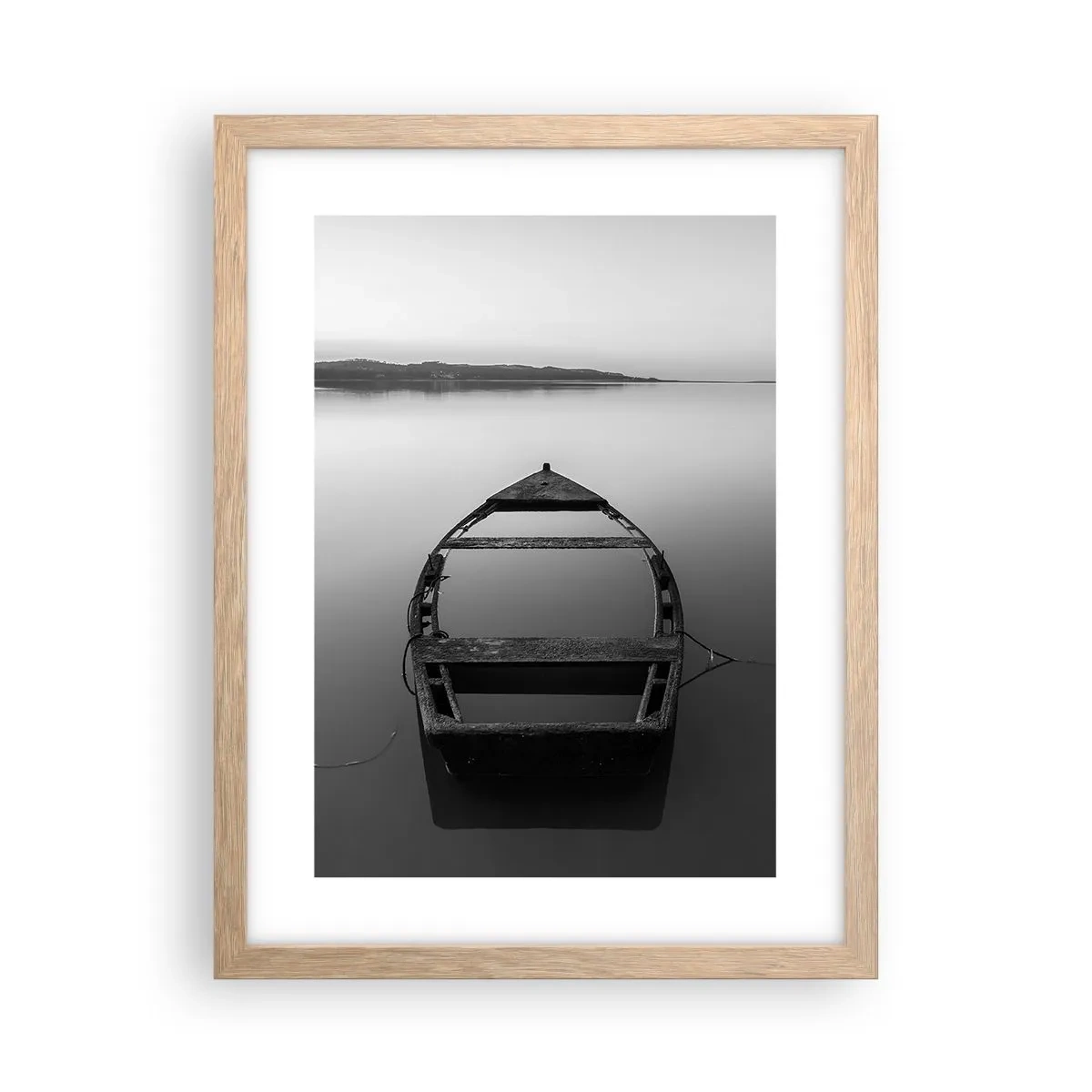 Plagát v ráme zo svetlého duba - Túžba a melanchólia - 30x40 cm
