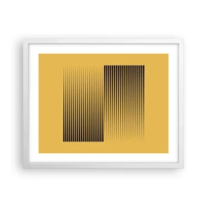 Plagát v bielom ráme - Štvorec protikladov - 50x40 cm