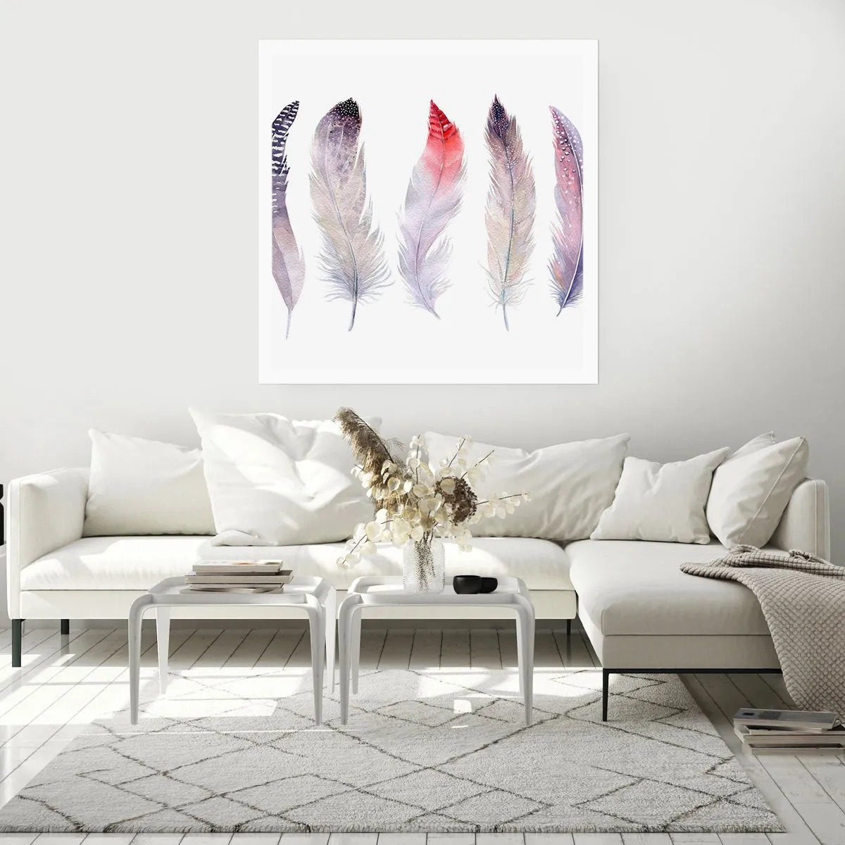 Plagát - Jemné ako rôznofarebná hmla - 50x50 cm