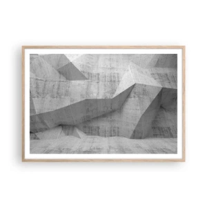 Plagát v ráme zo svetlého duba - Skutočná výzva - 100x70 cm