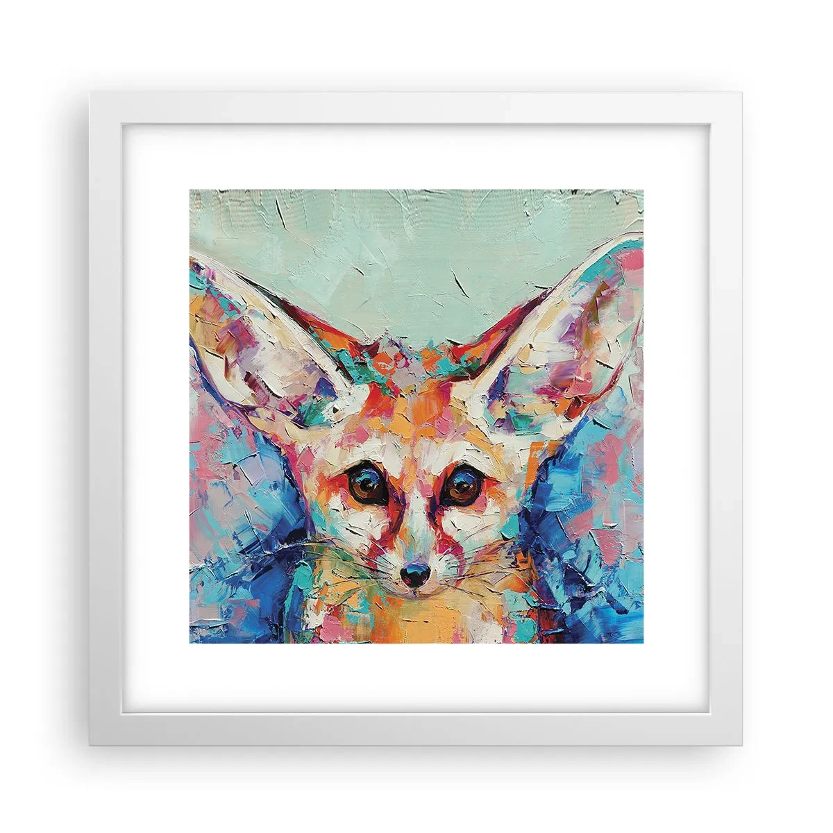 Plagát v bielom ráme - Ste na mňa pripravení? - 30x30 cm