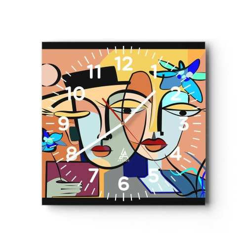 Nástenné hodiny - Picassovo randez vous - 30x30 cm