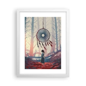 Plagát v bielom ráme - Tajný rituál šťastia - 30x40 cm