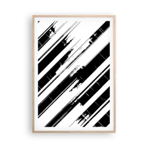 Plagát v ráme zo svetlého duba - Intenzívna a dynamická kompozícia - 70x100 cm