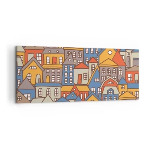 Obraz na plátne - Za domom dom - 100x40 cm