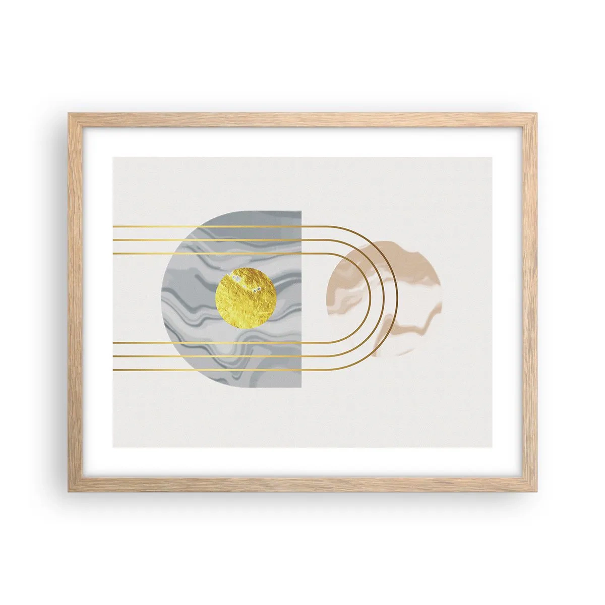 Plagát v ráme zo svetlého duba - Jas a žiarivosť - 50x40 cm