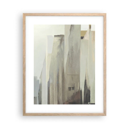 Plagát v ráme zo svetlého duba - Sen o meste - 40x50 cm