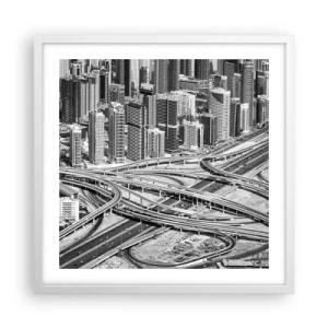 Plagát v bielom ráme - Dubaj – neskutočné mesto - 50x50 cm