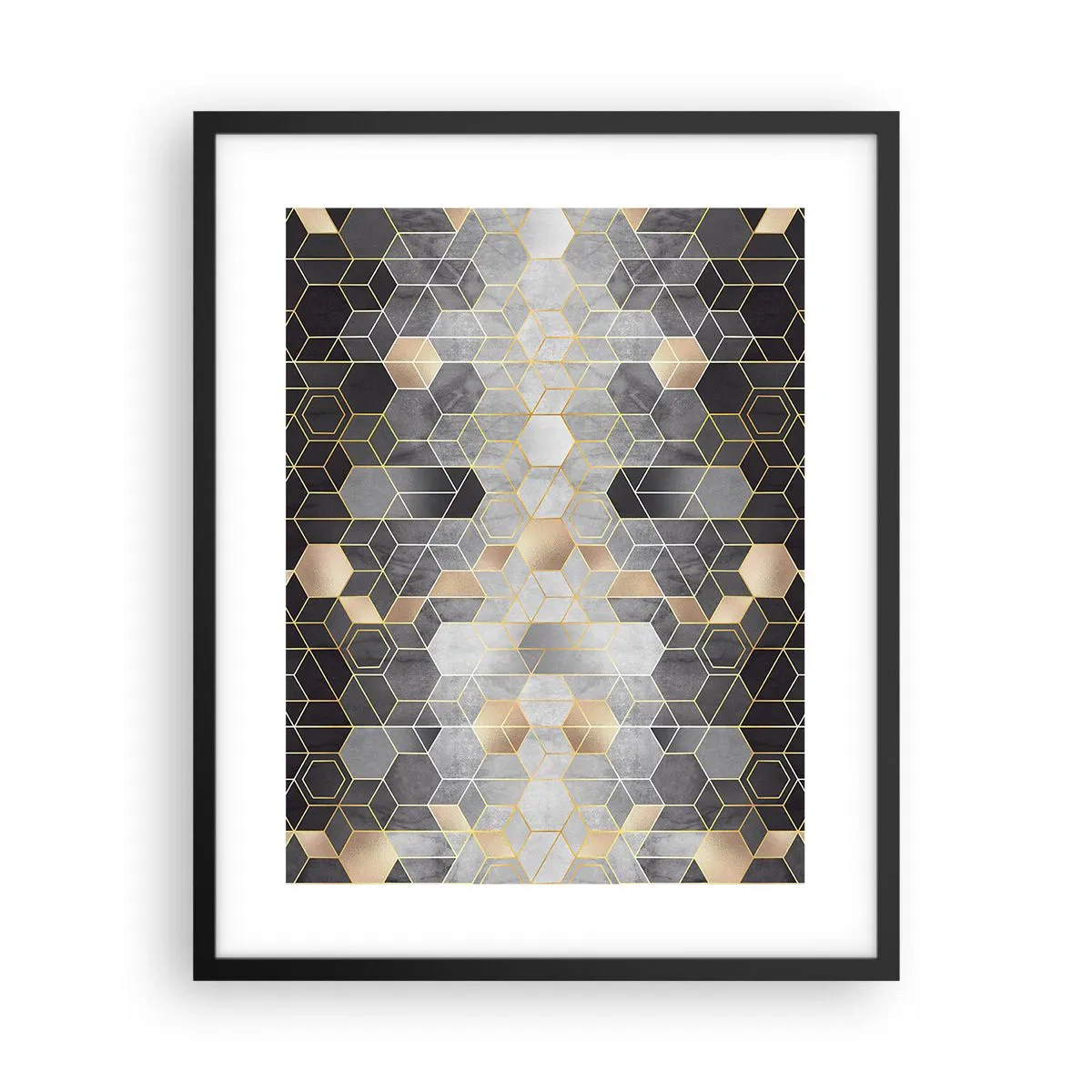 Plagát v čiernom ráme - Diamantová kompozícia - 40x50 cm