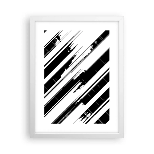 Plagát v bielom ráme - Intenzívna a dynamická kompozícia - 30x40 cm