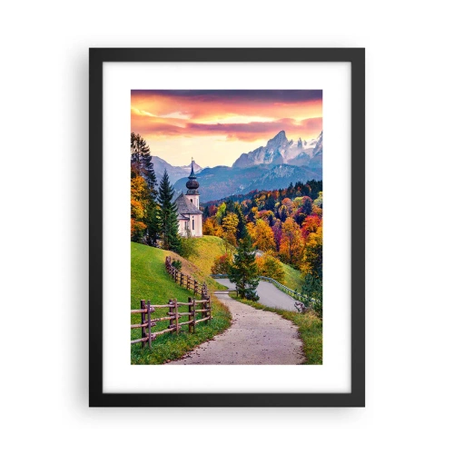 Plagát v čiernom ráme - Úplne ideálna krajina - 30x40 cm