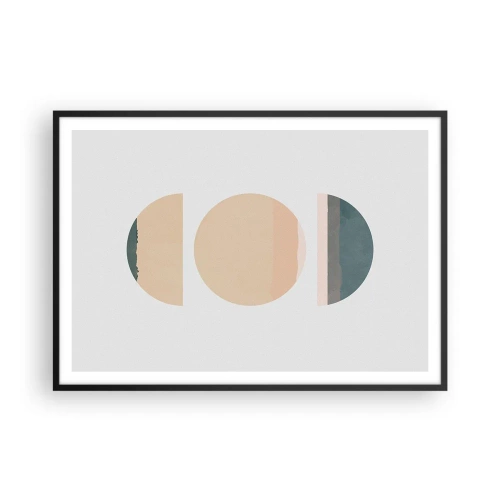 Plagát v čiernom ráme - Kruh za kruhom - 100x70 cm