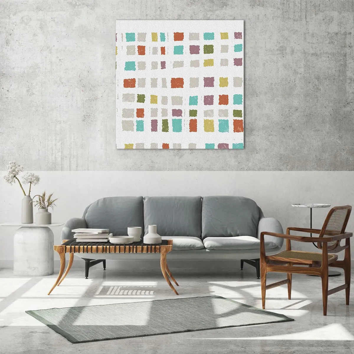 Obraz na skle - Neznáma hra - 50x50 cm