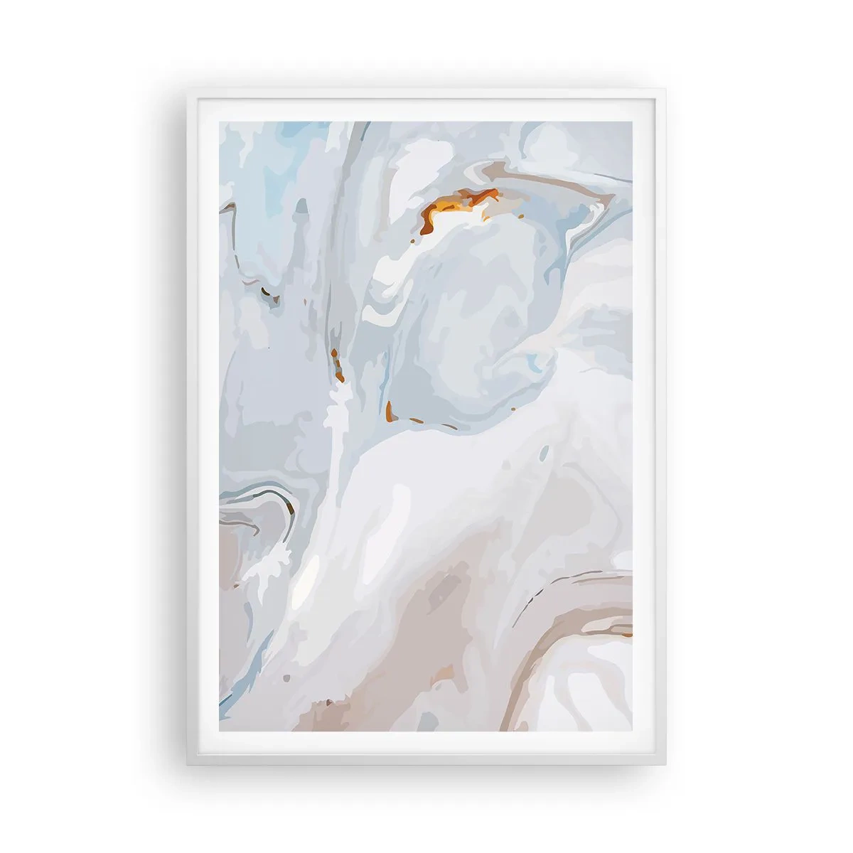 Plagát v bielom ráme - Povznesená biela - 70x100 cm