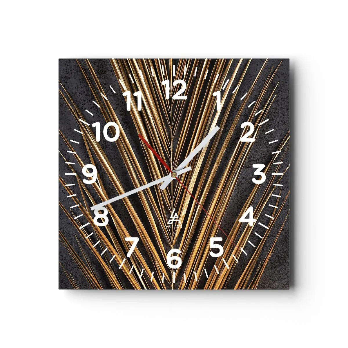 Nástenné hodiny - Zlato trópov - 40x40 cm